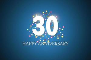 Anniversary on blue background vector