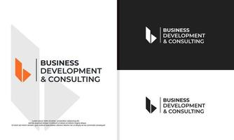 logotipo de letra b simple, ilustración de diseño de logotipo de vector de negocio.