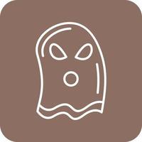 Ghost Line Round Corner Background Icons vector