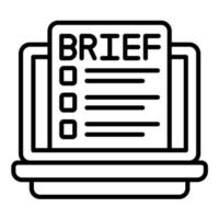 Brief Line Icon vector