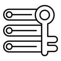 Keyword Stemming Line Icon vector