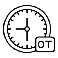 Overtime Line Icon vector