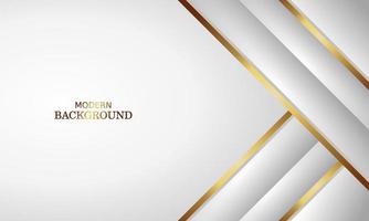 white luxury premium background and gold line. vector