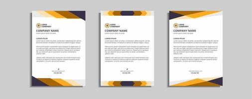 modern corporate letterhead template design vector