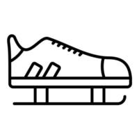 icono de línea de patines de hielo vector