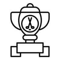 icono de línea de liga menor de hockey vector