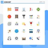 Set of 25 Modern UI Icons Symbols Signs for tablets medicine page document certificate Editable Vector Design Elements