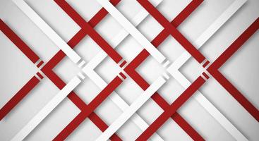 Abstract White 3D Background with Red and White Lines Paper Cut Style Textured. Usable for Decorative web layout, Poster, Banner, Corporate Brochure and Seminar Template Design vector