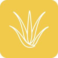 Aloevera Line Round Corner Background Icons vector