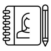 Sketchbook Line Icon vector