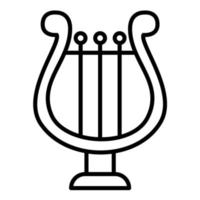 Lyre Line Icon vector