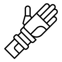 Prosthetic Arm Line Icon vector