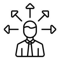 Outsource Management Line Icon vector