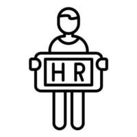 Human Resources Line Icon vector