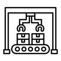 Conveyor Robot Line Icon vector