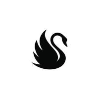 Swan simple flat icon vector