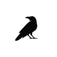 Raven simple flat icon vector