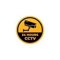 Attention cctv in operation symbol vector