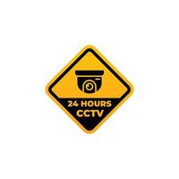 Attention cctv in operation symbol vector