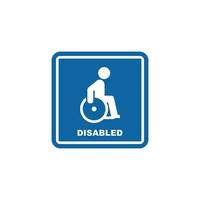 vector de icono de símbolo de inodoro discapacitado