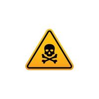 Caution warning symbol vector. Yellow triangle vector