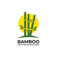 Ilustración de vector de diseño de logotipo de bambú