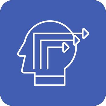 Knowledge Extraction Line Round Corner Background Icons vector