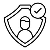 Authentication Line Icon vector