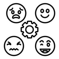 Perceiving Emotions Line Icon vector