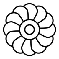 icono de línea de hortensia vector