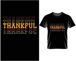 vector de diseño de camiseta de acción de gracias de otoño agradecido