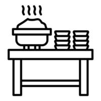 Catering Line Icon vector