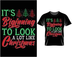 It's beginning Ugly Christmas T Shirt Design vector