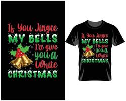 If you jingle my bells Ugly Christmas T shirt Design vector