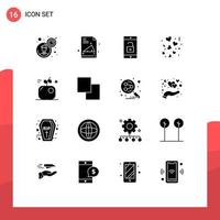 16 Creative Icons Modern Signs and Symbols of education wedding mobile valentines decoration Editable Vector Design Elements