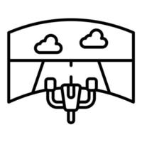 Motion Simulator Line Icon vector