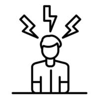 Anxiety Line Icon vector