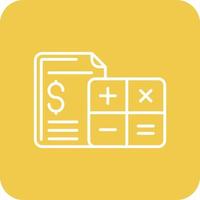 Calculation Line Round Corner Background Icons vector