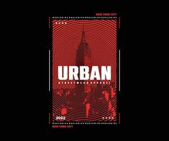 diseño gráfico de afiches retro de la ciudad de nueva york para ropa de calle de camisetas y estilo urbano vector