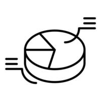 3D Pie Line Icon vector