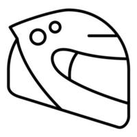 Racing Helmet Line Icon vector