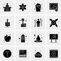 16 iconos universales de negocios vector ilustración de icono creativo para usar en proyectos relacionados con la web y dispositivos móviles