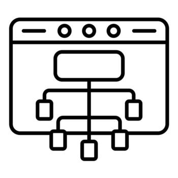 Front End Development Line Icon vector