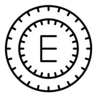 E Shot Line Icon vector