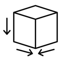 Cube Line Icon vector