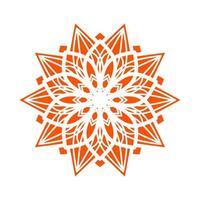 ornamental orange mandala vector illustration. ornamental mandala flowers