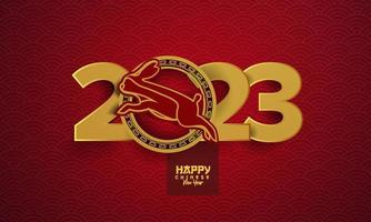 gong xi fa cai 2023 año nuevo chino conejo zodiaco vector