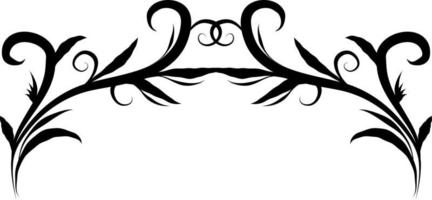 Calligraphic swirl border elements vector