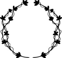 Flower wreath doodle vector