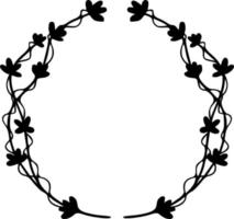 Flower wreath doodle vector